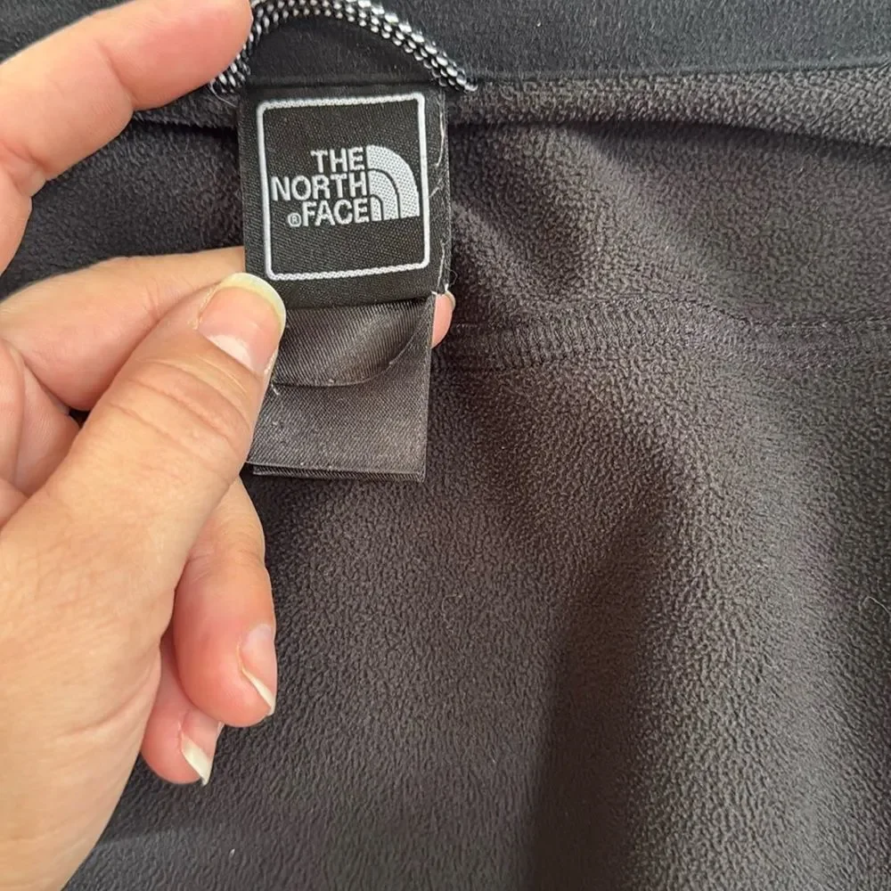 North Face Jacket Mens Fleece Full Zip Black Windwall - XL
